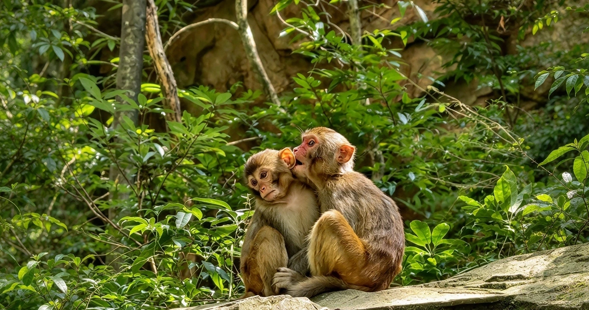 Wild macaques